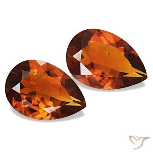 Achetez naturel 2.85ct Orange foncé Citrine gems, En forme de poire, En provenance Brésil chez GemSelect. En stock, livraison internationale!