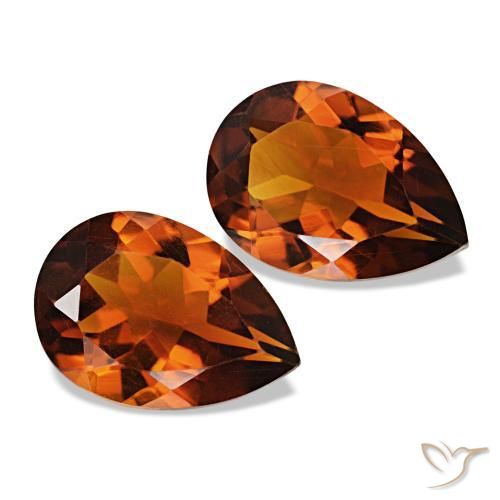 Achetez naturel 3.20ct Orange rougeâtre Citrine gems, En forme de poire, En provenance Brésil chez GemSelect. En stock, livraison internationale!