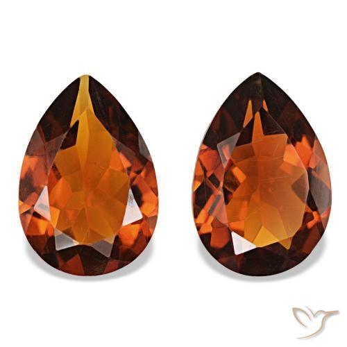 Achetez naturel 2.81ct Deep Orange - Brown Citrine gems, En forme de poire, En provenance Brésil chez GemSelect. En stock, livraison internationale!