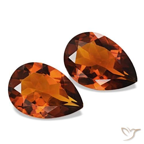 Achetez naturel 2.81ct Deep Orange - Brown Citrine gems, En forme de poire, En provenance Brésil chez GemSelect. En stock, livraison internationale!