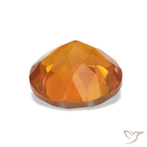 Citrine Orange rougeâtre naturelle Coupe roude, 1.66 ct, VVS