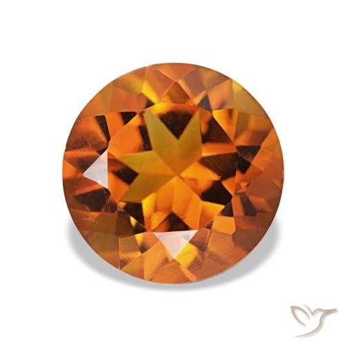 Citrine Orange moyen naturelle Coupe roude, 2.01 ct, VVS-VS