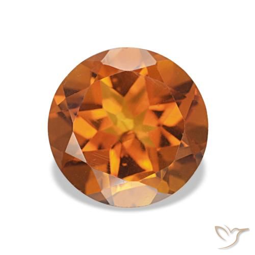 Citrine Orange moyen naturelle Coupe roude, 1.67 ct, VVS-VS