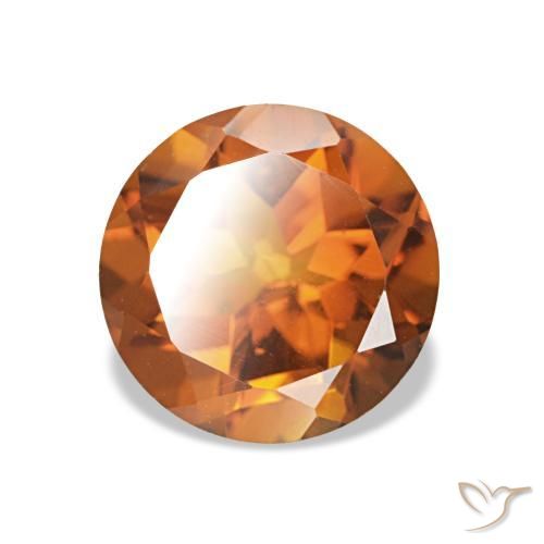 Citrine Orange moyen naturelle Coupe roude, 1.67 ct, VVS-VS