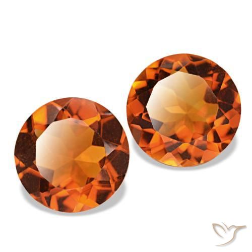 Achetez naturel 3.13ct Orange feu Citrine gems, Coupe roude, En provenance Brésil chez GemSelect. En stock, livraison internationale!