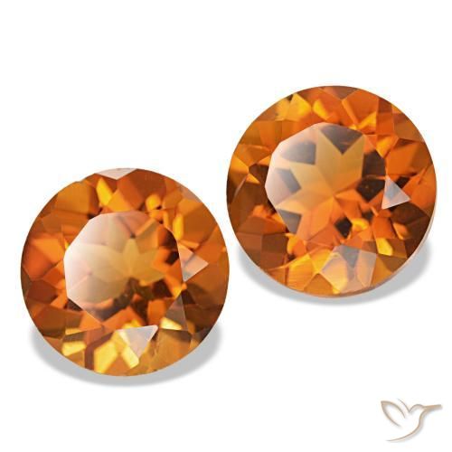 Achetez naturel 3.71ct Orange rougeâtre Citrine gems, Coupe roude, En provenance Brésil chez GemSelect. En stock, livraison internationale!
