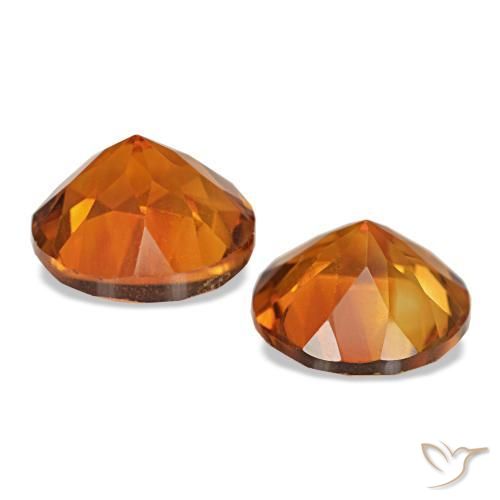 Achetez naturel 3.43ct Orange feu Citrine gems, Coupe roude, En provenance Brésil chez GemSelect. En stock, livraison internationale!