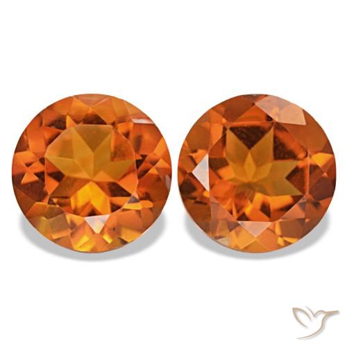 Achetez naturel 3.27ct Orange moyen Citrine gems, Coupe roude, En provenance Brésil chez GemSelect. En stock, livraison internationale!