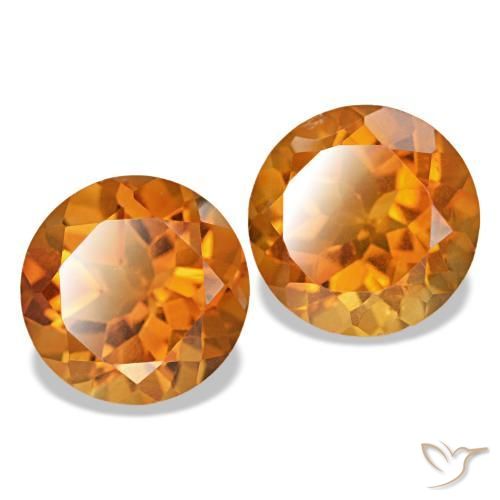 Achetez naturel 3.49ct Orange moyen Citrine gems, Coupe roude, En provenance Brésil chez GemSelect. En stock, livraison internationale!