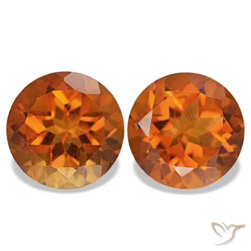 Achetez naturel 3.82ct Orange feu Citrine gems, Coupe roude, En provenance Brésil chez GemSelect. En stock, livraison internationale!