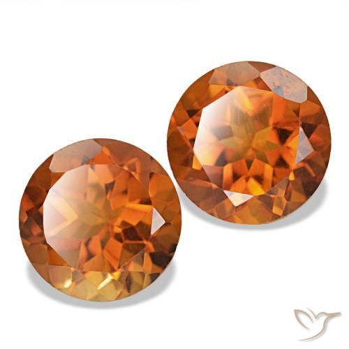 Achetez naturel 3.82ct Orange feu Citrine gems, Coupe roude, En provenance Brésil chez GemSelect. En stock, livraison internationale!