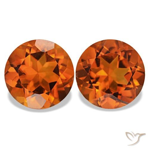 3.96ctw Orange feu Citrine, Tour, VS