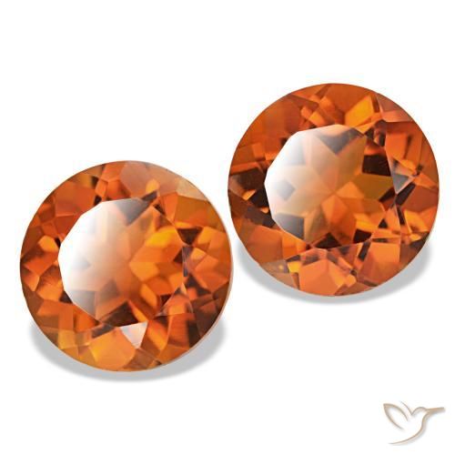 Achetez naturel 3.96ct Orange feu Citrine gems, Coupe roude, En provenance Brésil chez GemSelect. En stock, livraison internationale!
