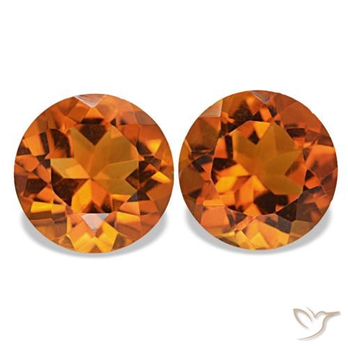 Achetez naturel 3.28ct Medium Dark-Orange Citrine gems, Coupe roude, En provenance Brésil chez GemSelect. En stock, livraison internationale!