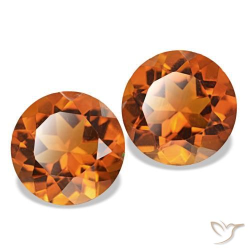 Achetez naturel 3.28ct Medium Dark-Orange Citrine gems, Coupe roude, En provenance Brésil chez GemSelect. En stock, livraison internationale!
