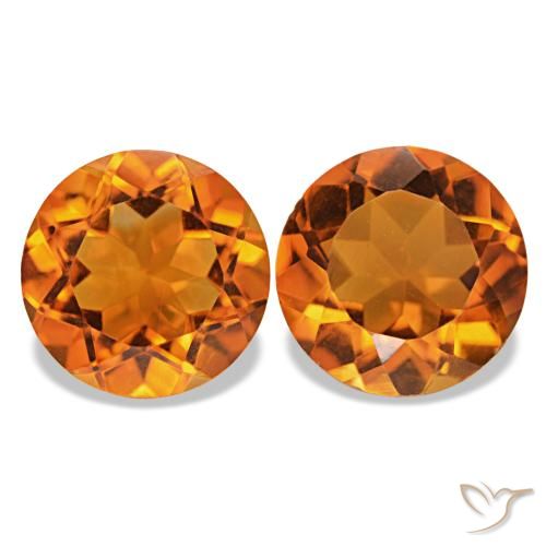 Achetez naturel 3,22ct orange feu citrine gems, coupe roude, en provenance brésil chez gemselect. en stock, livraison internationale!