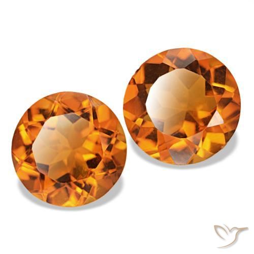 Achetez naturel 3,22ct orange feu citrine gems, coupe roude, en provenance brésil chez gemselect. en stock, livraison internationale!