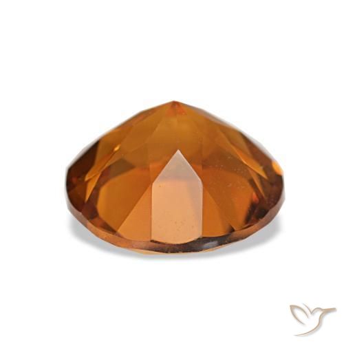 Citrine Orange foncé naturelle Coupe roude, 1.66 ct, VVS-VS