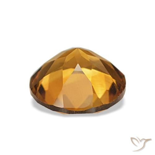Citrine Orange brunâtre naturelle Coupe roude, 1.54 ct, VVS-VS