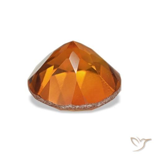Citrine Orange foncé naturelle Coupe roude, 1.25 ct, VVS-VS