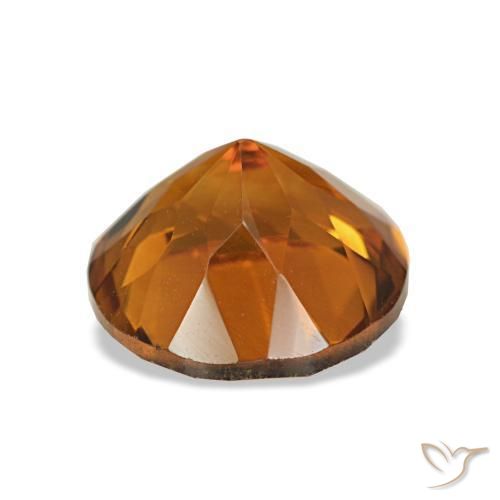Citrine Orange rougeâtre naturelle Coupe roude, 1,90 ct, VS