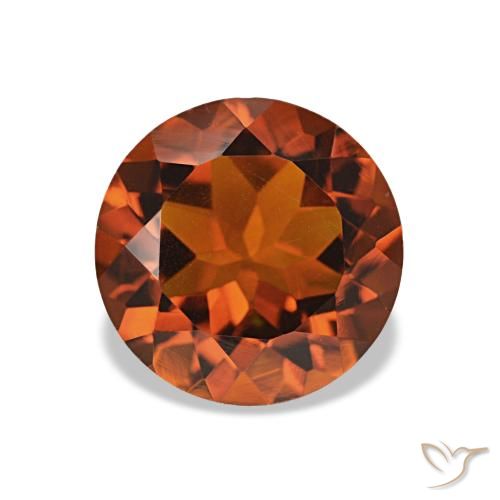 Citrine Orange foncé naturelle Coupe roude, 1.86 ct, VS