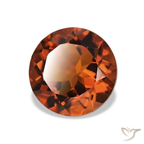 Citrine Orange foncé naturelle Coupe roude, 1.86 ct, VS