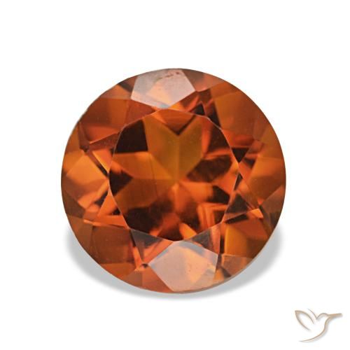 Citrine Orange rougeâtre naturelle Coupe roude, 1.96 ct, VS