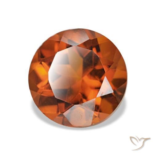 Citrine Orange rougeâtre naturelle Coupe roude, 1.96 ct, VS