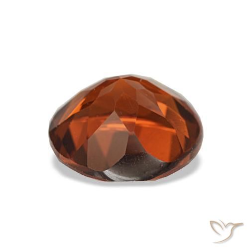Citrine orange foncé naturelle coupe roude, 1,63 ct, VS