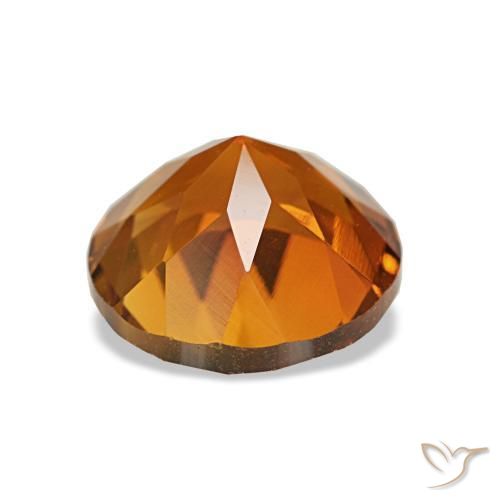 Citrine orange moyen naturelle coupe roude, 1,72 ct, VVS