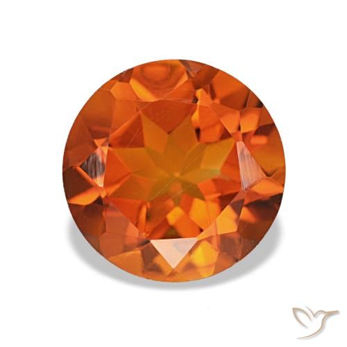 Citrine orange intense naturelle coupe roude, 1,80 ct, VVS
