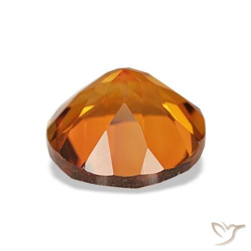 Citrine orange intense naturelle coupe roude, 1,80 ct, VVS