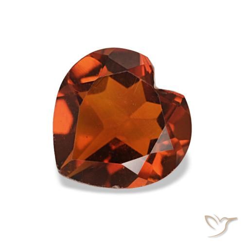 Citrine Orange foncé naturelle Forme de coeur, 1.04 ct, VS