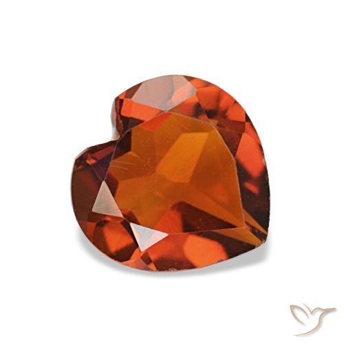 Citrine Orange foncé naturelle Forme de coeur, 1.04 ct, VS