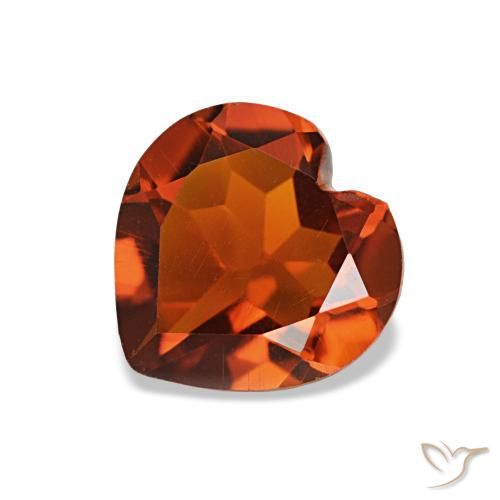 1.03ct Orange foncé Citrine, Cœur, VS