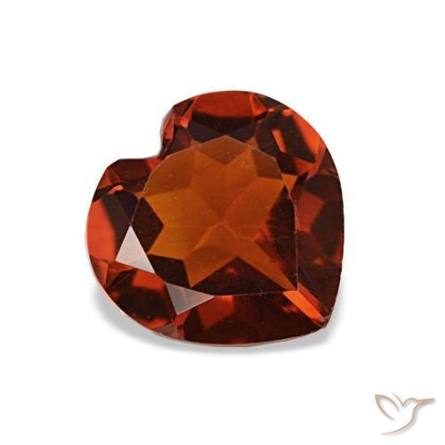 Citrine Orange foncé naturelle Forme de coeur, 1.08 ct, VS