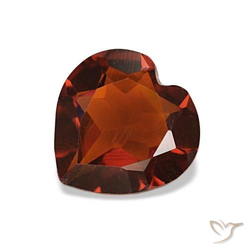 0.88ct Orange foncé Citrine, Cœur, VS