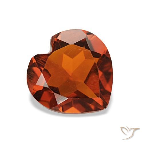 Citrine Orange feu naturelle Forme de coeur, 1.00 ct, VS