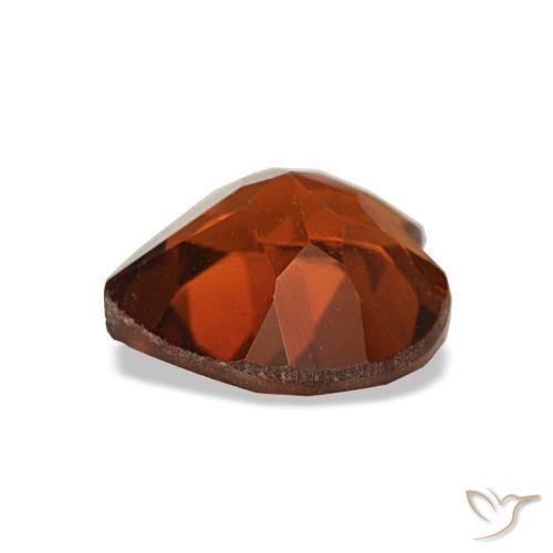 Citrine Orange foncé naturelle Forme de coeur, 0.96 ct, VS-SI