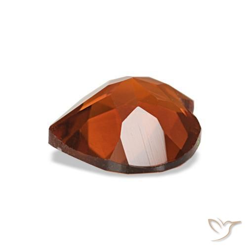 Citrine ambre orange naturelle forme de coeur, 0,91 ct, VS