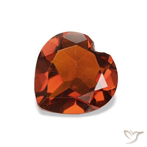 Citrine Orange foncé naturelle Forme de coeur, 1.05 ct, VVS