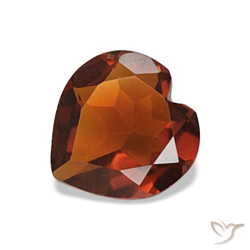 0.87ct Orange moyen Citrine, Cœur, VVS