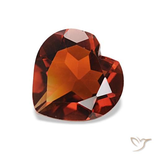 1.07ct Deep Orange - Brown Citrine, Cœur, VVS