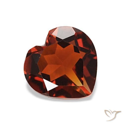 Citrine Deep Orange - Brown naturelle Forme de coeur, 1.07 ct, VVS