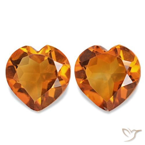 Achetez naturel 2.11ct Orange moyen Citrine gems, Forme de coeur, En provenance Brésil chez GemSelect. En stock, livraison internationale!