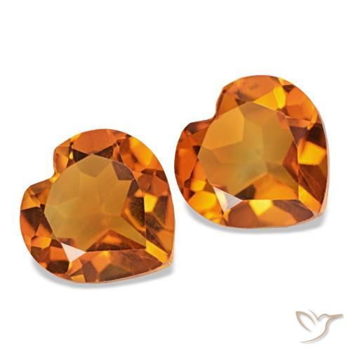 Achetez naturel 2.11ct Orange moyen Citrine gems, Forme de coeur, En provenance Brésil chez GemSelect. En stock, livraison internationale!