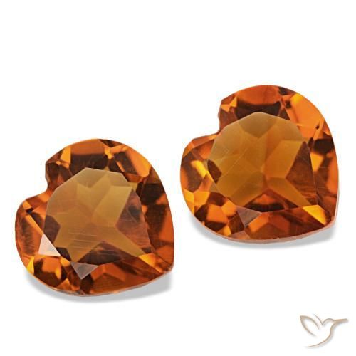 Achetez naturel 2,14ct orange moyen citrine gems, forme de coeur, en provenance brésil chez gemselect. en stock, livraison internationale!