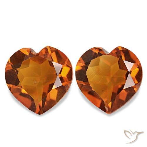 Achetez naturel 2.10ct Orange foncé Citrine gems, Forme de coeur, En provenance Brésil chez GemSelect. En stock, livraison internationale!