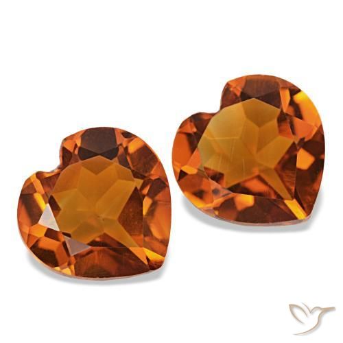 Achetez naturel 2.10ct Orange foncé Citrine gems, Forme de coeur, En provenance Brésil chez GemSelect. En stock, livraison internationale!